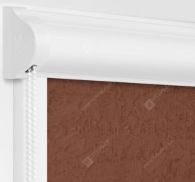 Рулонные кассетные шторы УНИ - Шелк коричневый