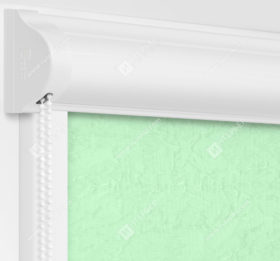 Рулонные кассетные шторы УНИ - Шелк светло-зеленый