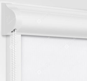 Рулонные кассетные шторы УНИ - Респект блэкаут белый