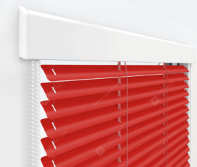 Жалюзи Изолайт 25 мм на пластиковые окна - цвет транспортно-красный