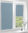 Рулонные кассетные шторы УНИ – Карина блэкаут светло-синий