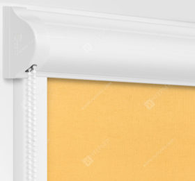 Рулонные кассетные шторы УНИ - Карина блэкаут светло-желтый