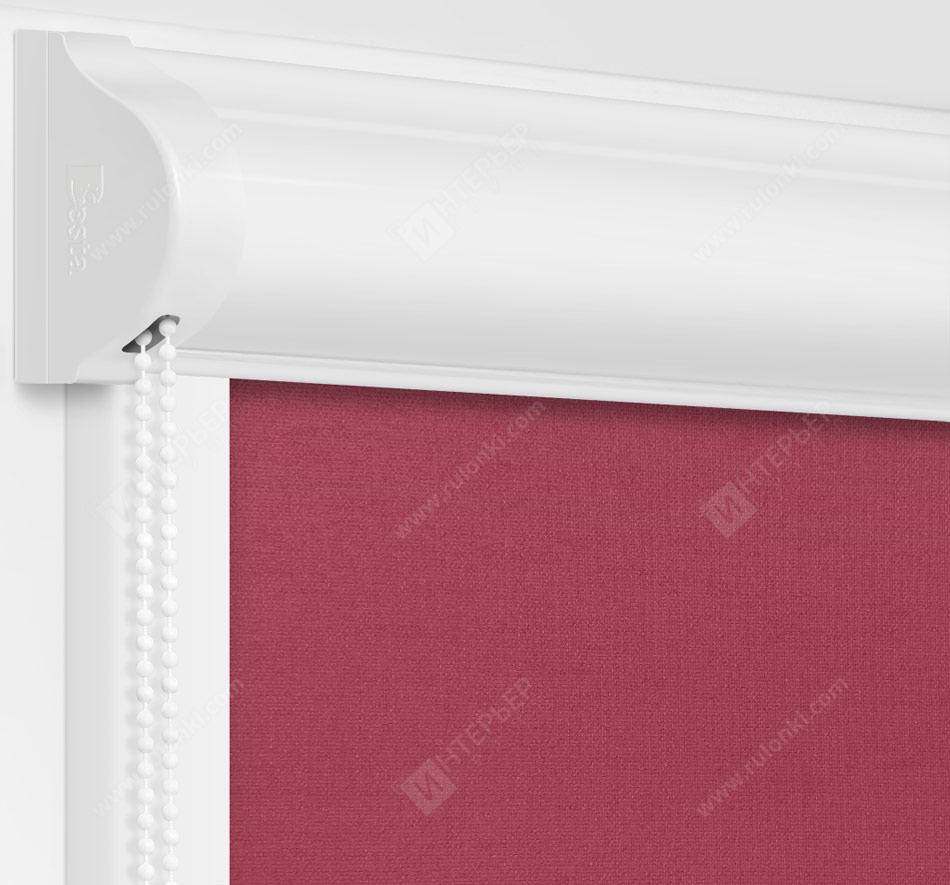 Рулонные кассетные шторы УНИ - Карина темно-розовый