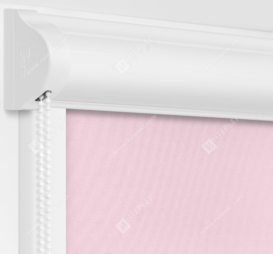 Рулонные кассетные шторы УНИ - Мадагаскар розовый